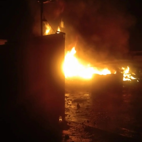 Kebakaran di Jalan Lingkar Stadion Palaran