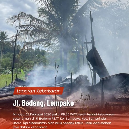 Kebakaran Rumah Jl. Bedeng, Lempake