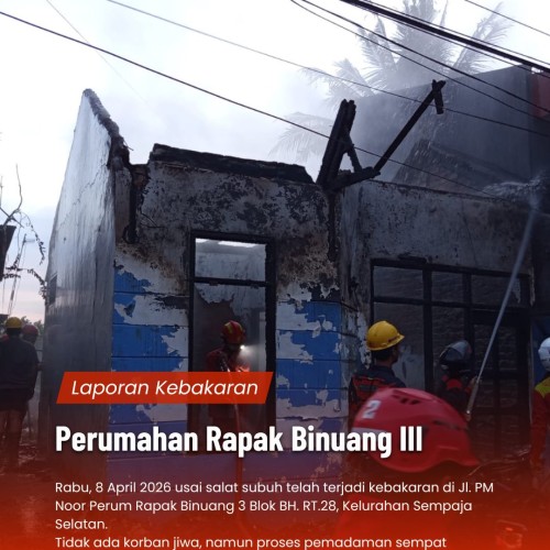 Kebakaran di Perum Rapak Binuang III